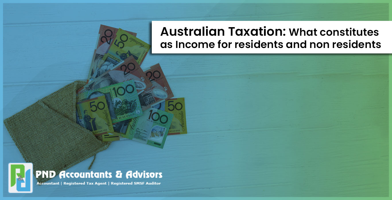 Australian Taxation: What constitutes as Income for residents and non residents